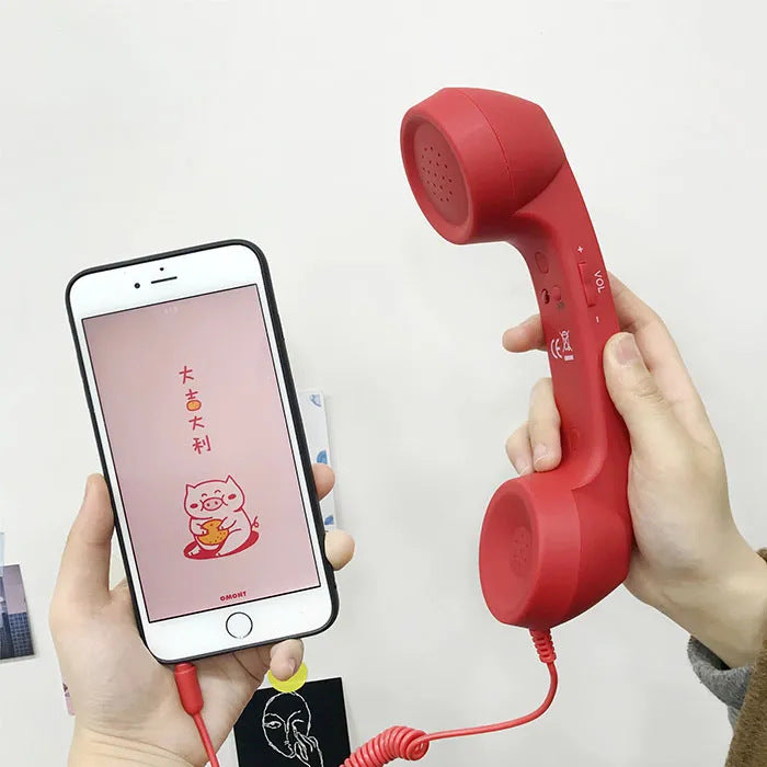 Retro-Telefonhörer mit einstellbarer Lautstärke